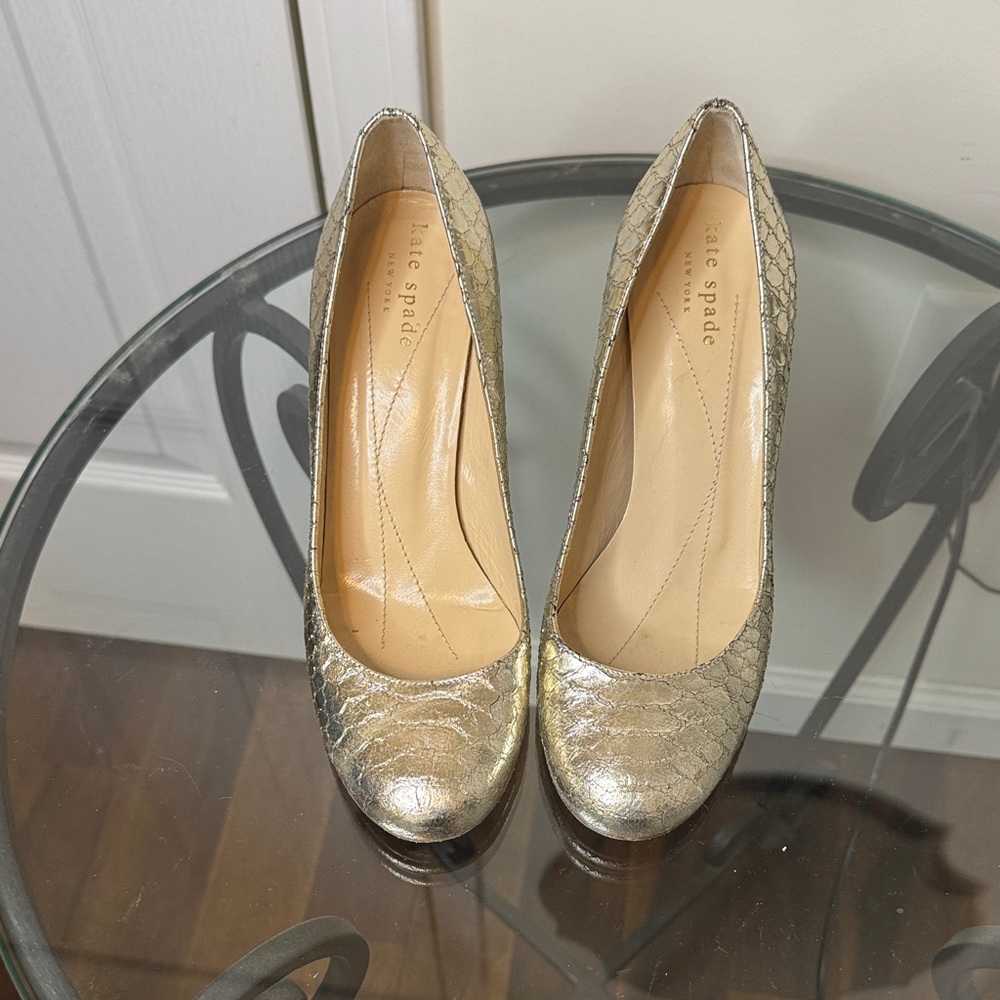 Kate Spade Metallic Gold Heels